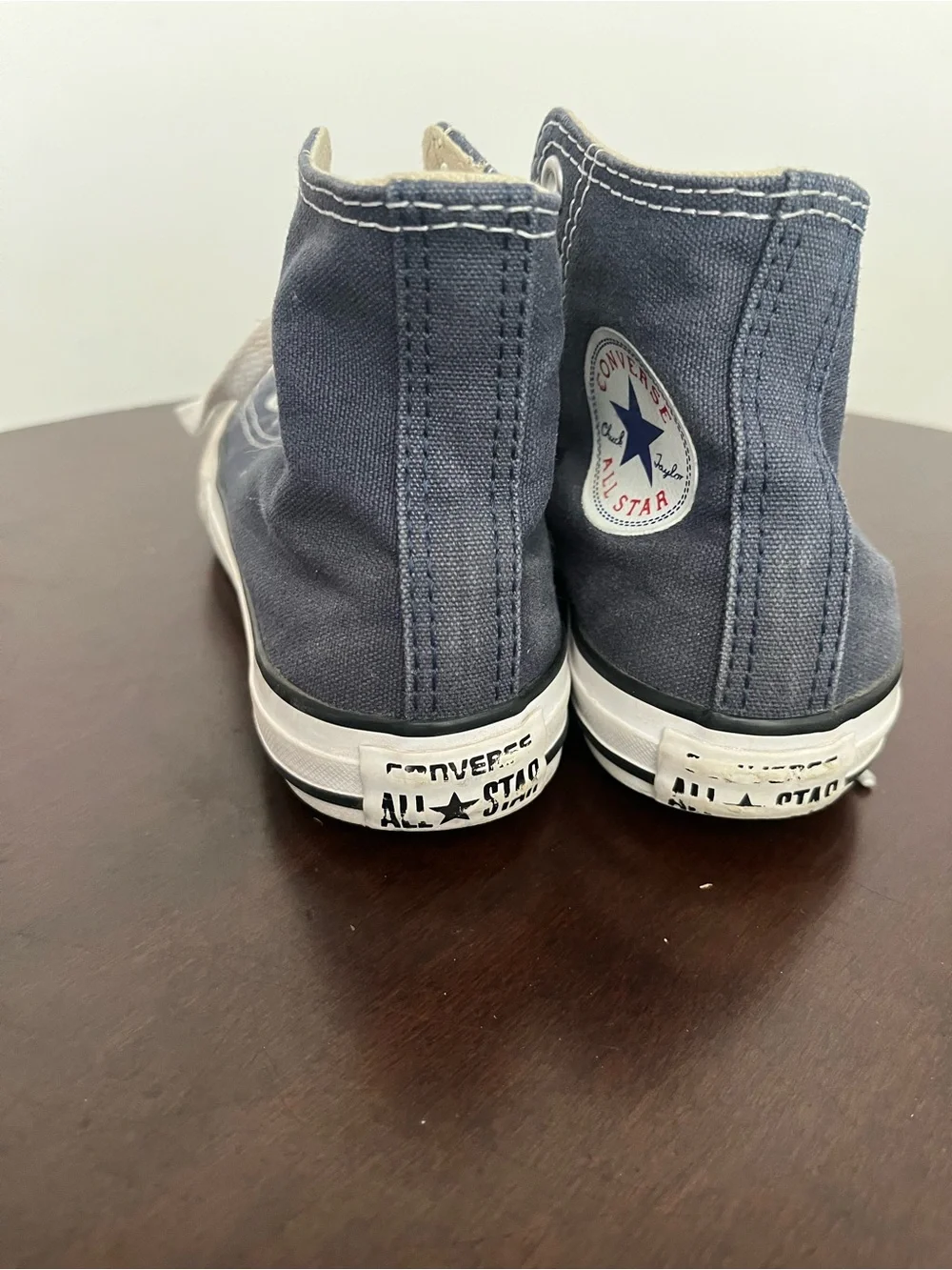 Kids sz 12 Converse High Top Sneakers - Navy Blue with White Accents